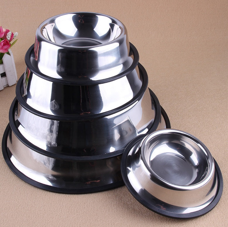 Classic Stainless Steel Pet Bowls  Durable, Non-Slip Food & Water Bowls for Dogs & Cats