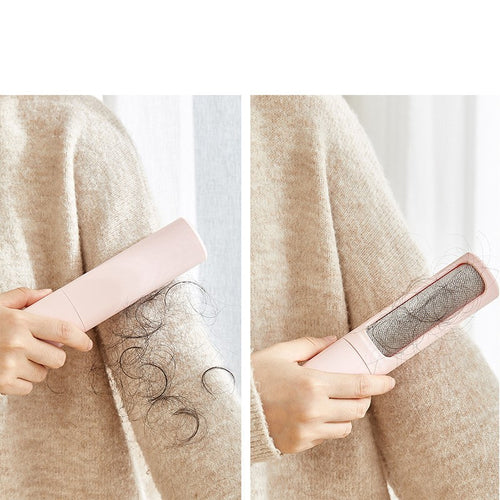 2-in-1 Reusable Pet Hair Remover Brush 🐾 Self-Cleaning Lint Roller for Dogs & Cats