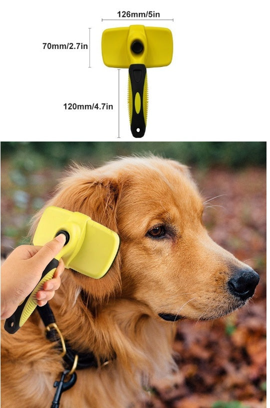 Automatic Retractable Pet Comb 🐕🐈 Self-Cleaning De-Shedding Brush for Dogs & Cats