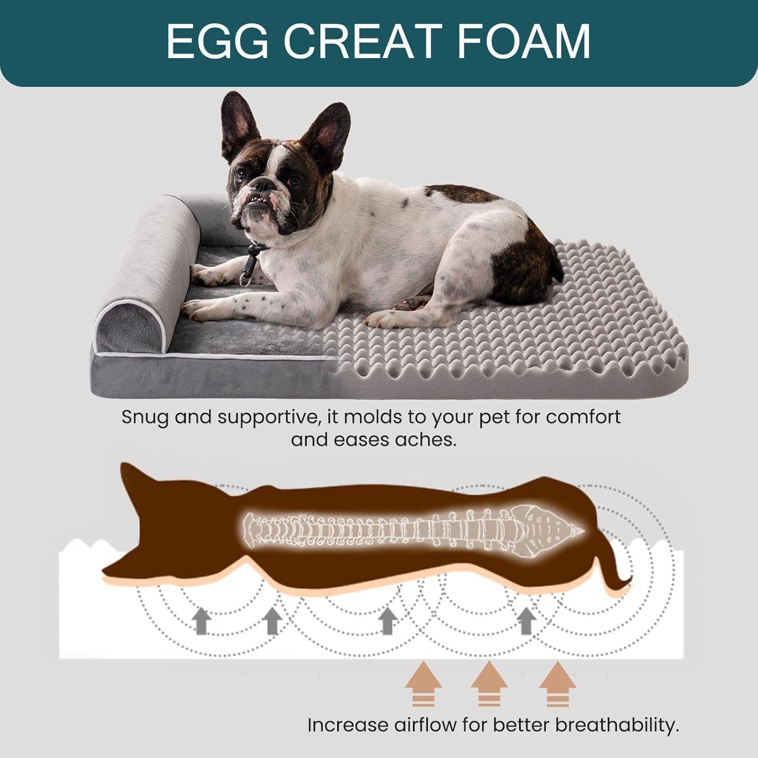 Orthopedic Dog Bed ️ XL Foam Mattress with Washable Waterproof Cover – For Large Dogs