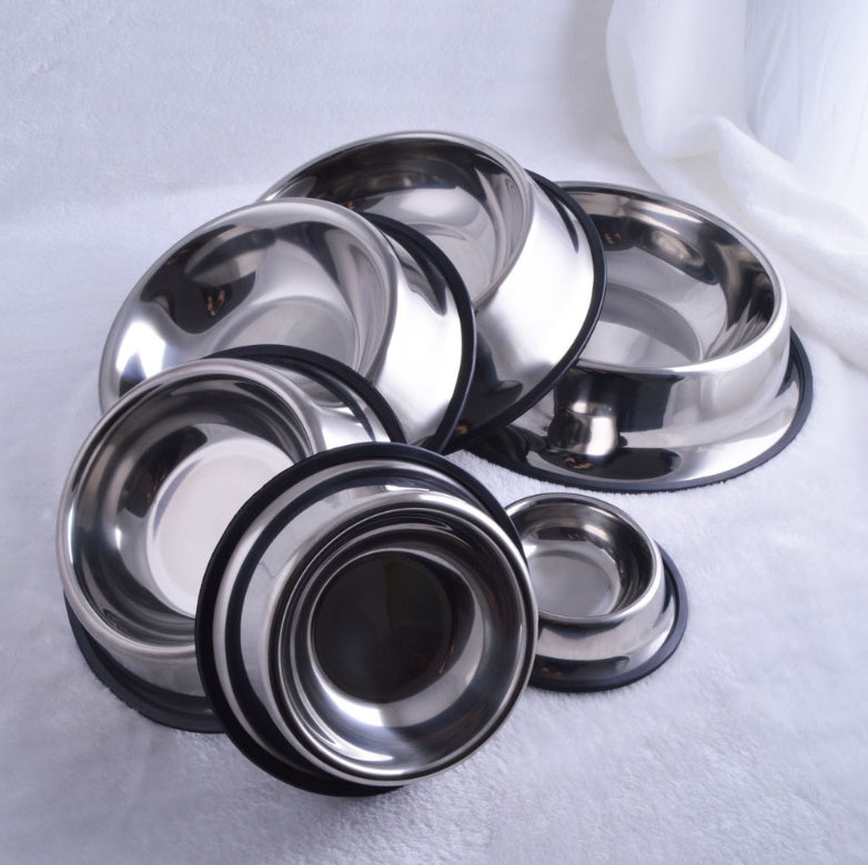 Classic Stainless Steel Pet Bowls  Durable, Non-Slip Food & Water Bowls for Dogs & Cats