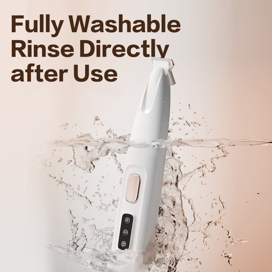 Rechargeable Pet Paw & Hair Trimmer 🐾 Waterproof, Quiet & LED Precision Grooming Tool
