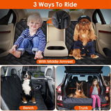 Waterproof Dog Car Seat Cover 🚗🐾 Scratchproof Rear Protector Mat with Seat Belt