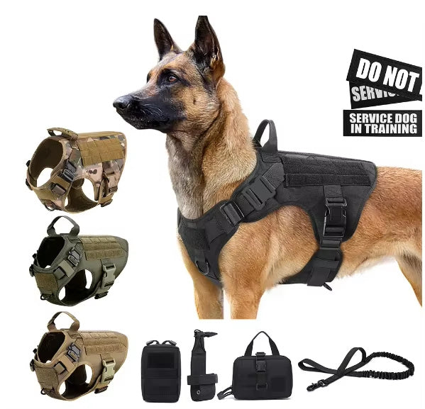 Luxury Pet Harness & Leash Set 🐾 Adjustable Camouflage Nylon for Dogs