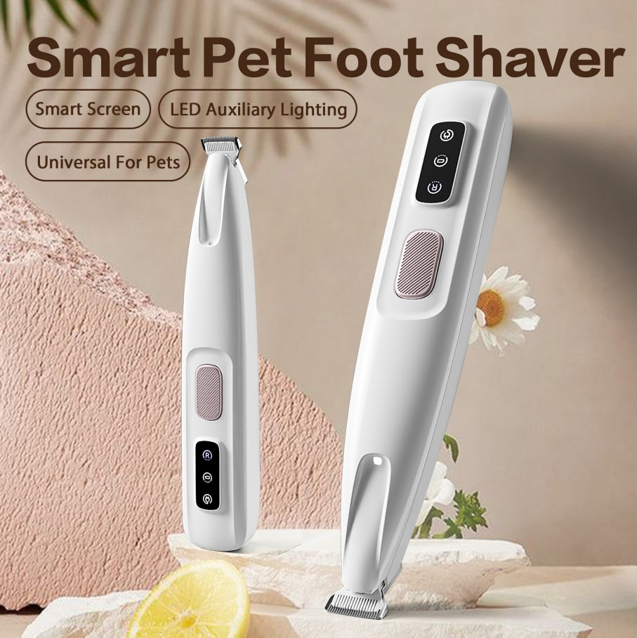 Rechargeable Pet Paw & Hair Trimmer 🐾 Waterproof, Quiet & LED Precision Grooming Tool