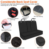 Waterproof Dog Car Seat Cover 🚗🐾 Scratchproof Rear Protector Mat with Seat Belt