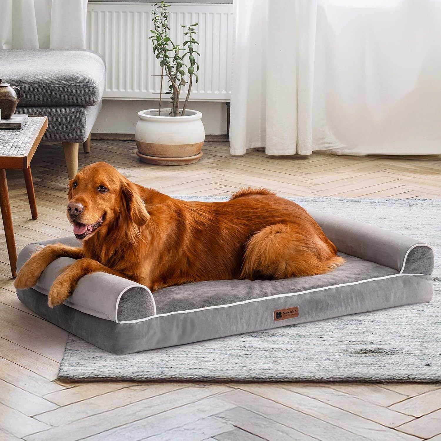 Orthopedic Dog Bed ️ XL Foam Mattress with Washable Waterproof Cover – For Large Dogs