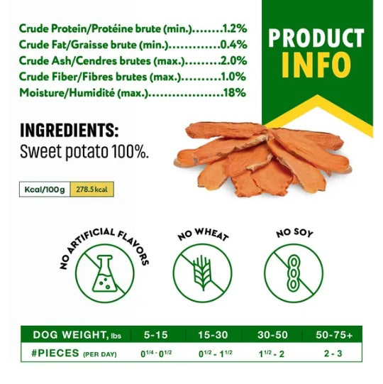 Sweet Potato Dog Treats 🍠🐾 Healthy Crunchy Chips (10.6 oz / 300g)