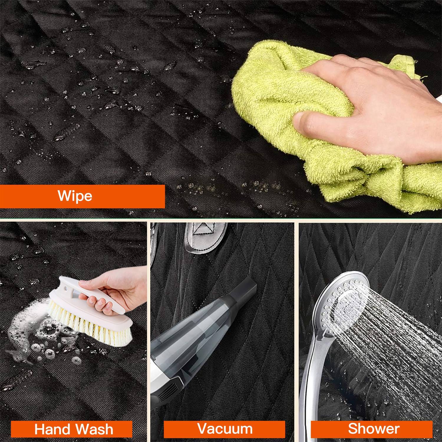 Waterproof Dog Car Seat Cover 🚗🐾 Scratchproof Rear Protector Mat with Seat Belt