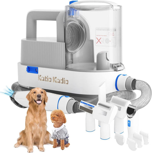 5-in-1 Pet Grooming Kit 🐾 with Vacuum Suction – Low Noise Hair Remover & Clippers for Dogs & Cats