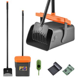 Heavy-Duty Pooper Scooper Kit 🐾 Rake, Swivel Bin & Long Handle with Waste Bags
