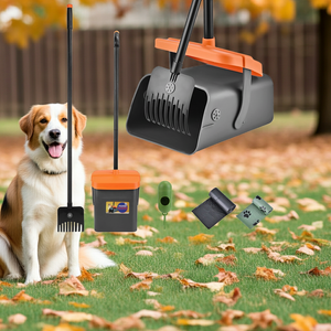 Heavy-Duty Pooper Scooper Kit 🐾 Rake, Swivel Bin & Long Handle with Waste Bags