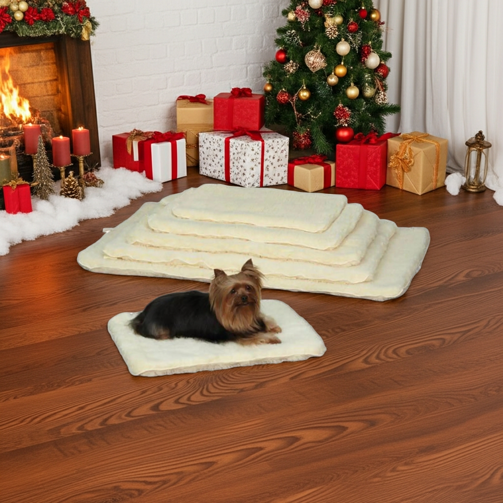 Double-Sided Sherpa Pet Mat - Eco-Friendly Comfort 🐾
