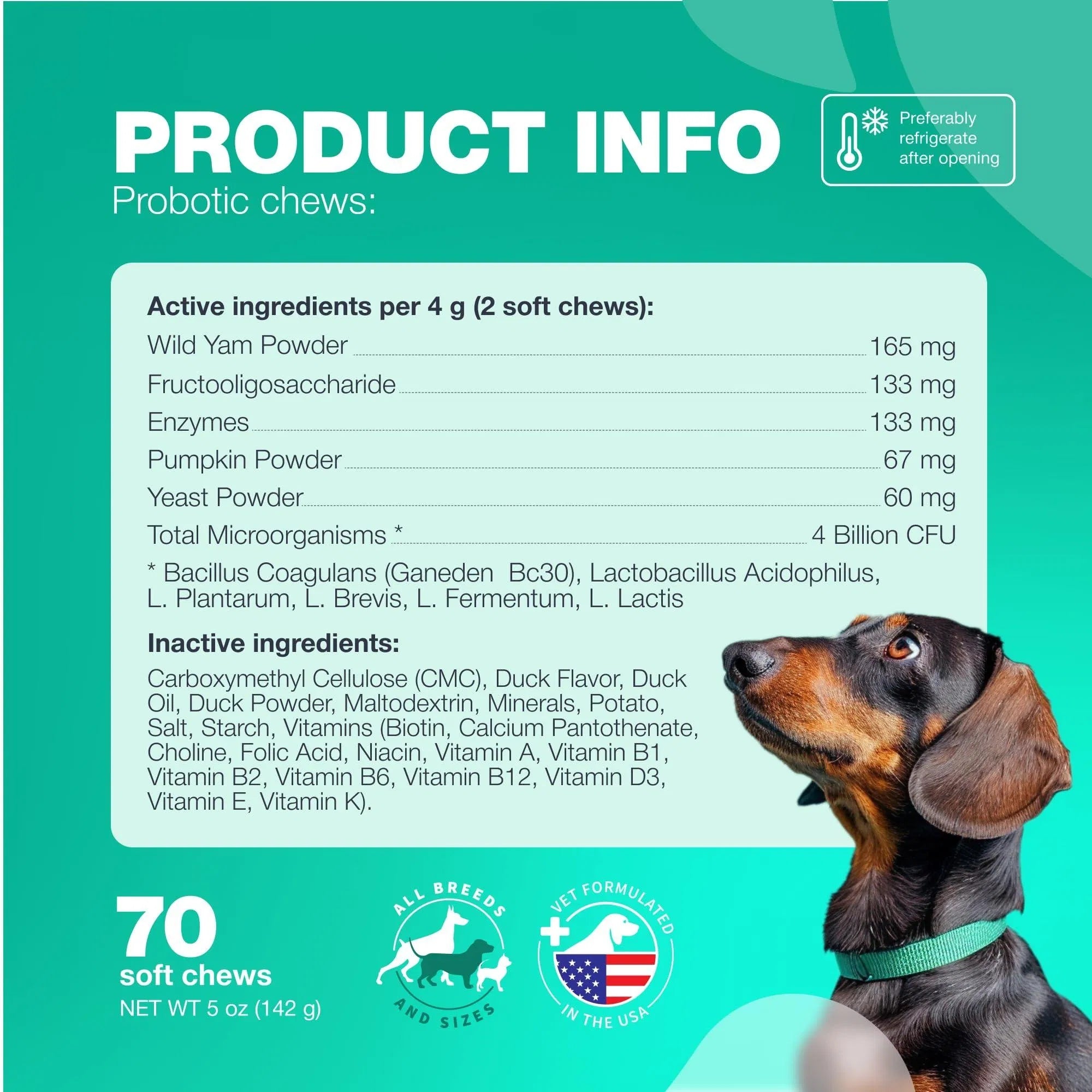 Probiotic Wellness Chews for Dogs 🐾 Daily Digestive Balance & Gut Support