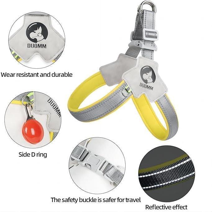 Adjustable Pet Harness & Leash Set 🐾 No-Pull, Reflective & Comfortable for Dogs & Cats