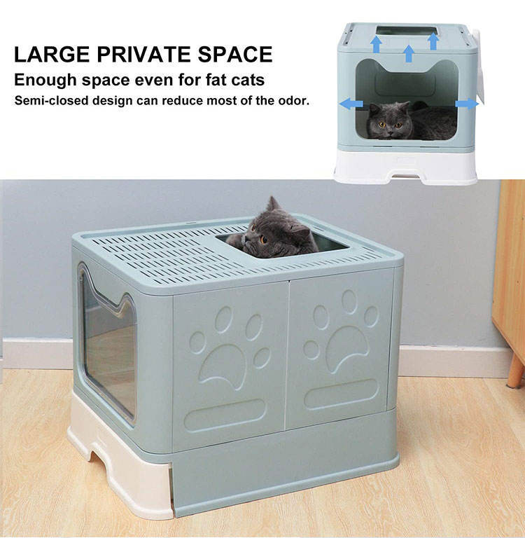 Enclosed Cat Litter Box 🐱 Extra Large with Front Entry, Lid & Scoop
