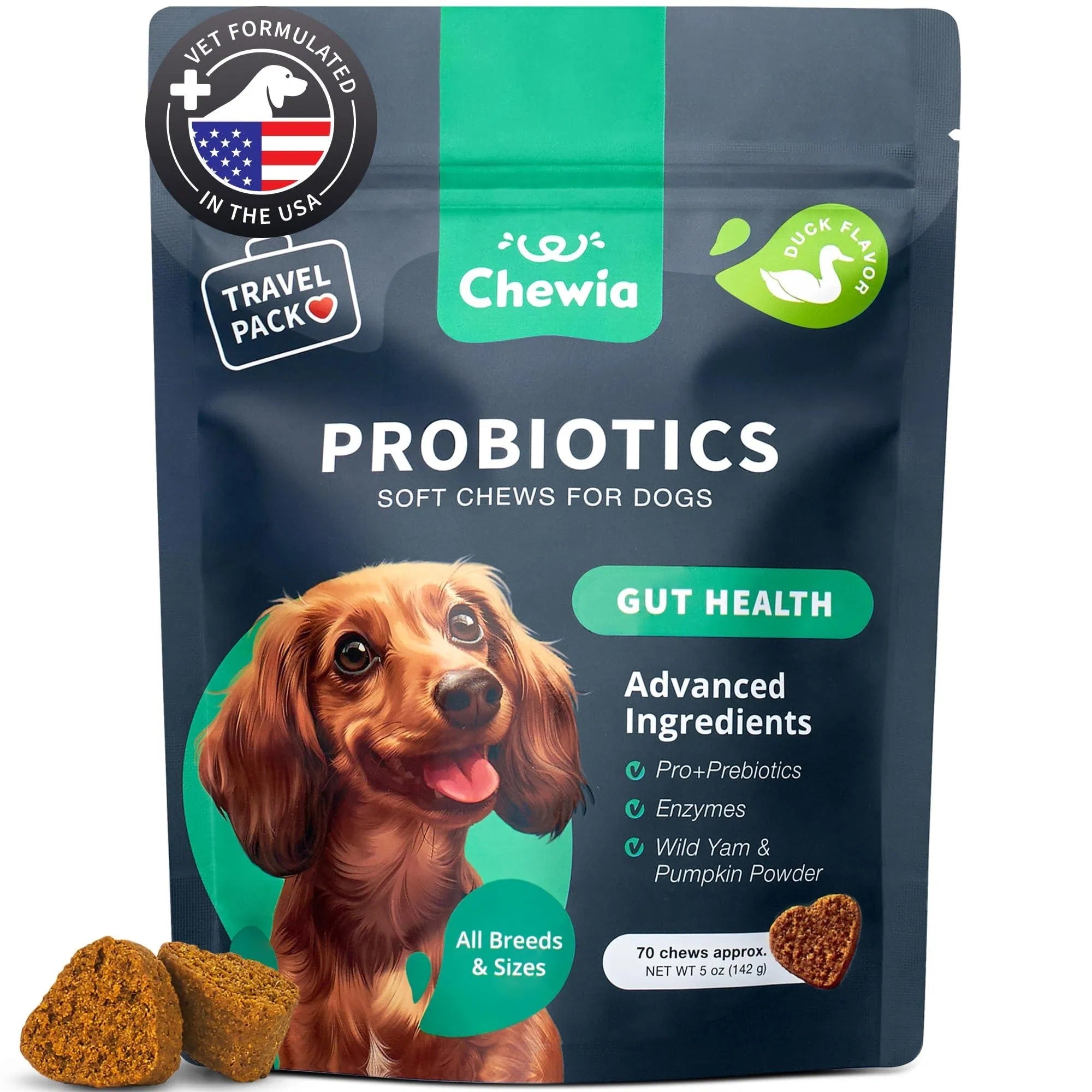 Probiotic Wellness Chews for Dogs 🐾 Daily Digestive Balance & Gut Support