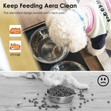 Pet Feeding Station 🐾 with Storage Locker & Dual Overhead Bowls – Anti-Tip Design